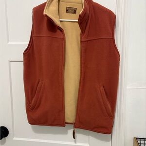 Men's Rust Orange Fleece Vest
